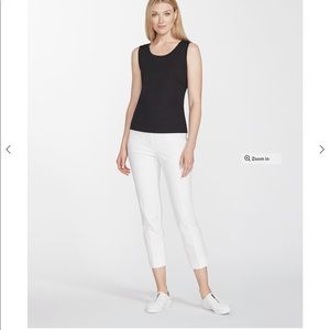 Lafayette 148 Swiss Cotton Rib Scoop Neck Tank #96